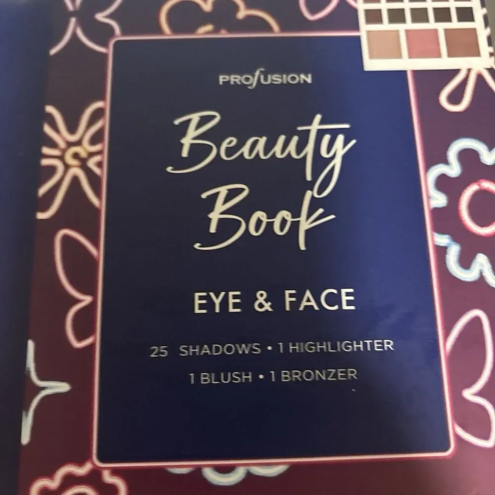 PROFUSION Beauty Book Eye & Face Set 25 Shadows 1 Highlighter 1 Blush 1 Bronzer